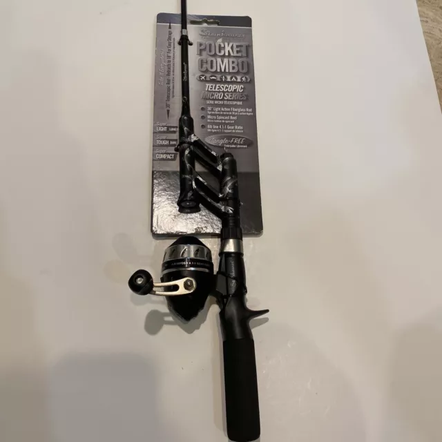 Micro Spincast Fidget Fishing Reel Rod ProFISHiency Mini Pocket Telescopic  Green