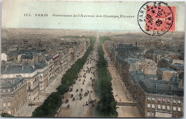 75016 PARIS - perspective de l'avenue des champs elysees