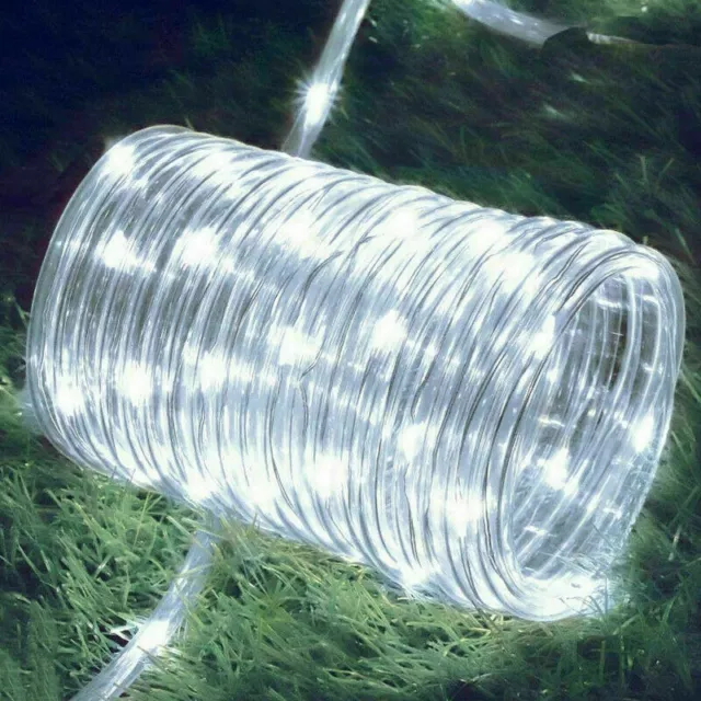 7M 12M Solar Powered LED Strip Rope Lights Fairy String Light Xmas Outdoor Light