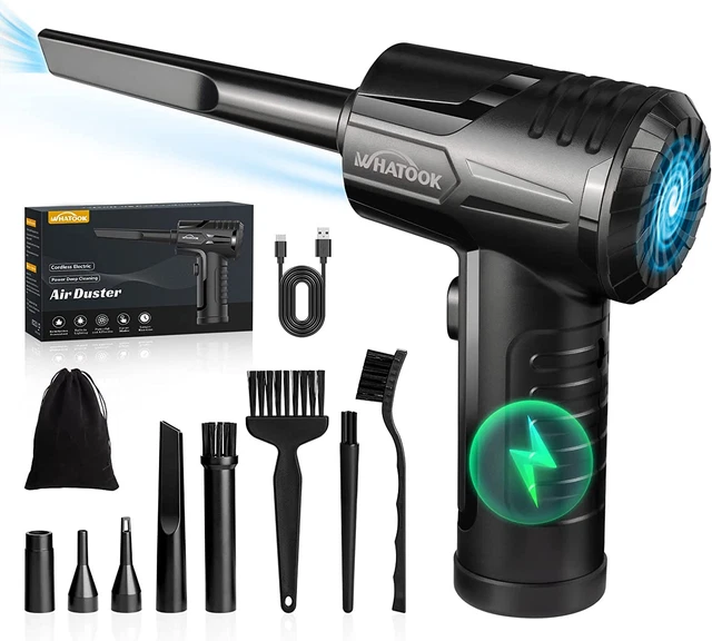 Soffiatore Aria Elettrico Senza Fili - 3 Velocità, Luce LED, 6000 MAh - Per Pulire PC, Auto E Gonfiare Oggetti - Foto 11