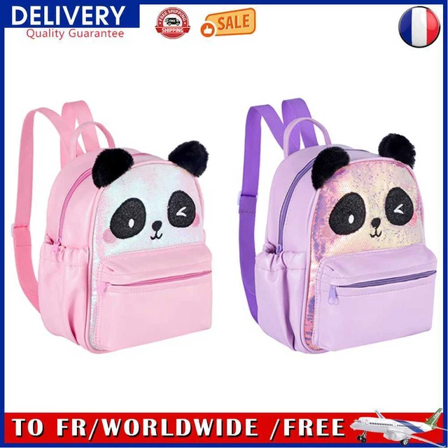 Fashion Sequins Kids Backpack Panda Cute Children Girls Small School Satchel Bag