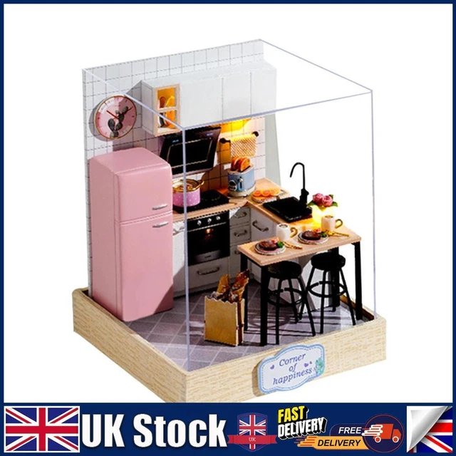 DIY DOLL HOUSE Wood Miniature Dollhouse Furniture Kit Educational Toys