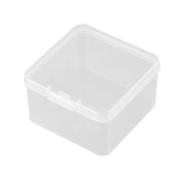 2.56x2.56x1.5in Plastic Box Clear Storage Containers Box for Small Items Crafts