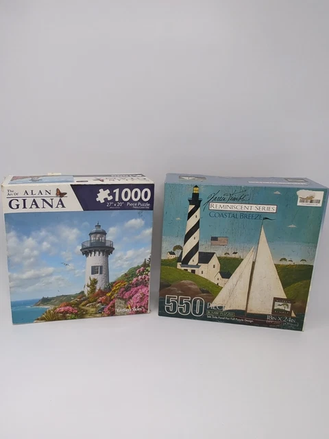 2 Lighthouse Puzzles Alan Giana - Endless Skies & Warren KImble - Coastal Breeze