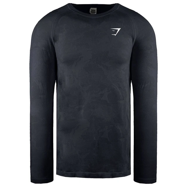 Gymshark Mens Element Long Sleeve Baselayer T-Shirt, White, XX-Large