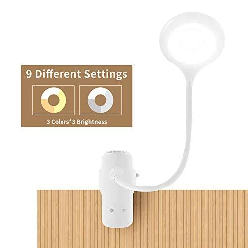 LED Reading Light, 28 LEDs USB Rechargeable Reading Lamp, 3 Color x 3