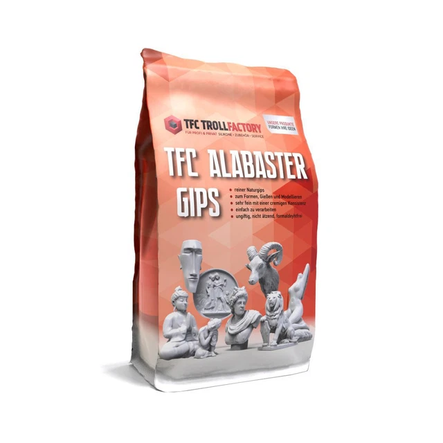 1 kg de yeso de alabastro TFC blanco natural yeso modelo fino yeso de modelado yeso 2:1