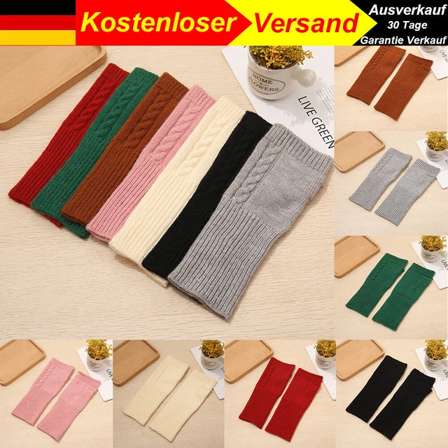 Kaschmir-Wolle Damen Fingerlose Handschuhe Hand-Stulpen Cashmere Pulswärmer DE