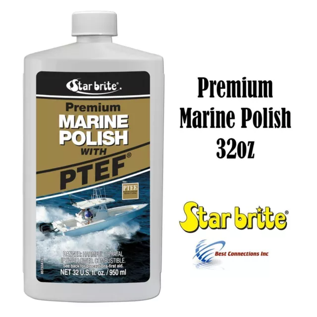 Premium Marine Polish w/ PTEF 32oz Fiberglass Metal Paint Star Brite 85732