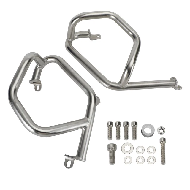 LOWER ENGINE GUARD Frame Crash Bar Steel Silver For Bmw F750Gs F850Gs