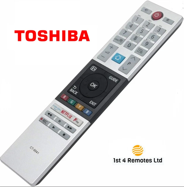 CT8541 FOR TOSHIBA Tv Remote Control Replacement Netflix + Prime