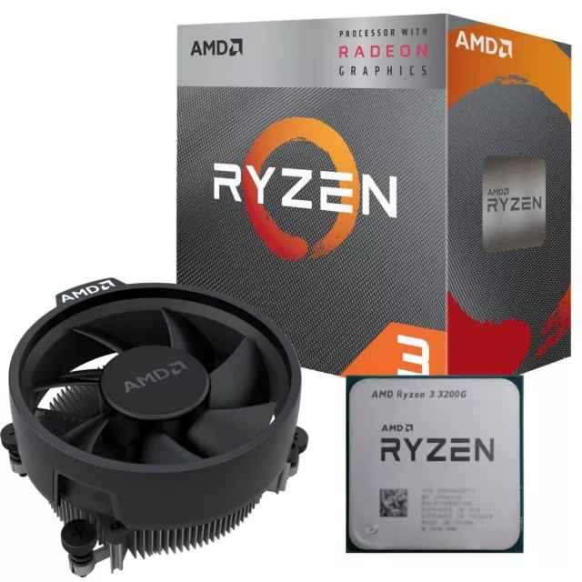 AMD Ryzen 3 3200G | Processeur 3.6 GHz 4 Cœurs 4 Threads CPU Socket AM4 +GPU+FAN