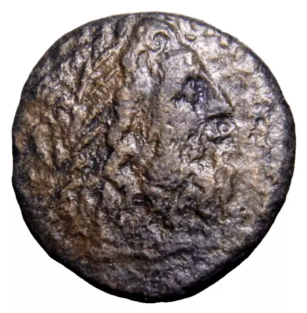 RARE Ptolemaic Kingdom of Egypt, Ptolemy III Euergetes Æ Hemiobol Greek Coin