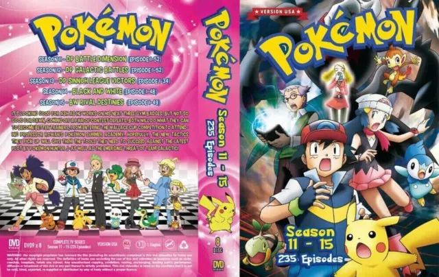 Anime DVD Pokemon Complete Series Season 1-5 Vol.1-283 End English Dubbed