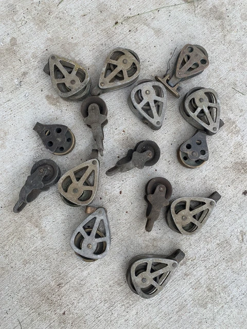 Antique Vintage brass Ships PULLEY Block  MARINE Sailboat Boat tackle