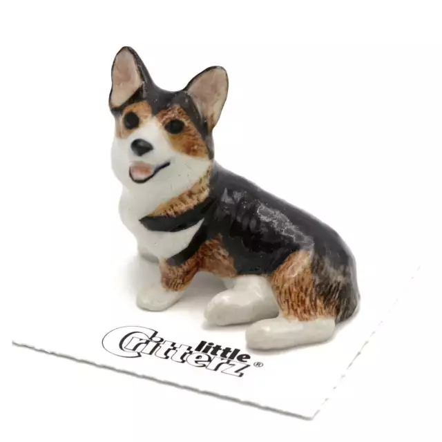 Little Critterz Dog - Cardigan Corgi "Taffy" - Miniature Porcelain Figurine