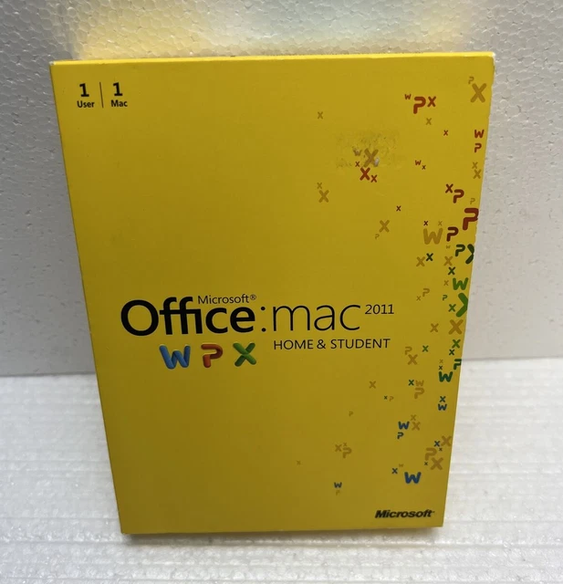 Office Mac Home & Student 2011 microsoft, with key code, no scratches.
