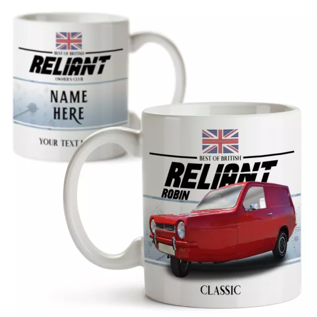 Personalised Reliant Robin Car Mug Classic Cars Cup Motor Garage Dad Gift CM44