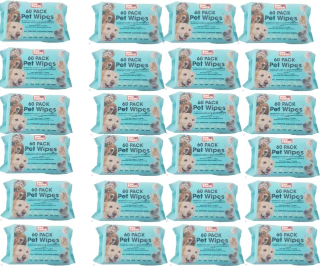 120Pack Pet Wet Cleaning Wipes All Purpose Hygiene Dog Puppy Cat