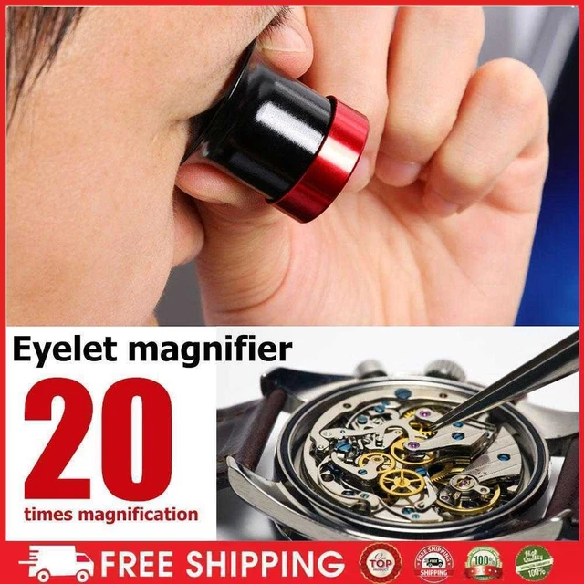 20X Glass Magnifier Watch Jewelry Repair Tools Eye Glasses Lens Magnifier Tools