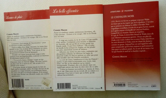 LARMES DE PLUIE par Connie MASON Lot de 3 livres - Aventure et Passion