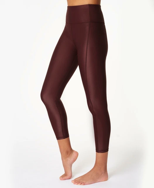 SWEATY BETTY HIGH Shine High Waisted 7/8 Leggings. Black Cherry. RRP £70.  XS £50.00 - PicClick UK