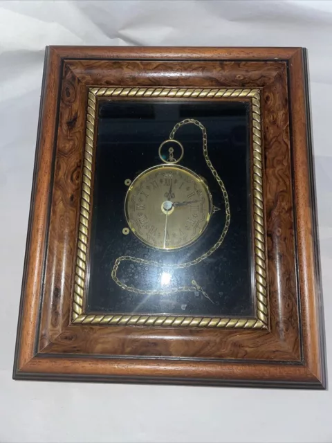 Ken Broadbent ? Ornate Quality Collages Fob Watch Wall Quartz Clock - Working