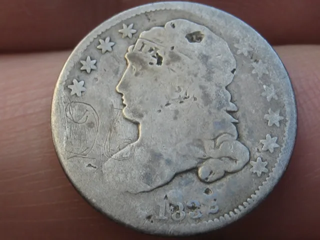 1832 Capped Bust Silver Dime 10 Cent Piece- Good Details