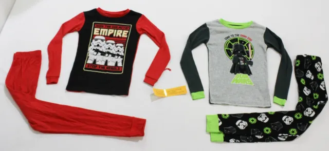 Star Wars Boys Darth Vader Empire 4-Piece Pajama Set LV5 Red/Green Size 10