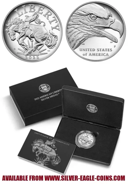 IN STOCK! - 2022 Proof American Liberty Silver Medal 22DB - AT MINT ISSUE PRICE!