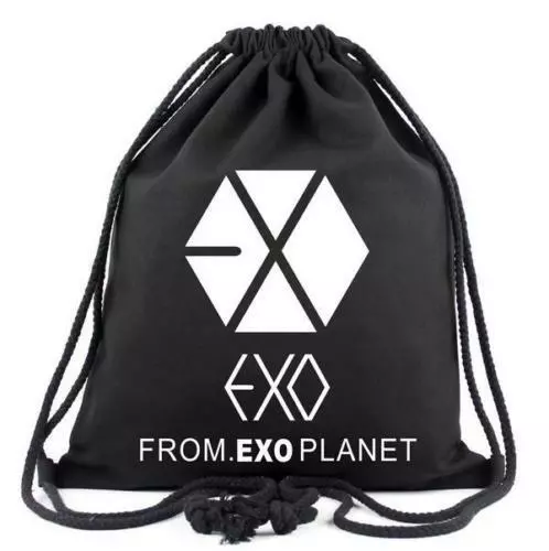 Kpop GOT7 EXO BIGBANG SHINEE Canvas Traveling Sport Backpack Drawstring Bag