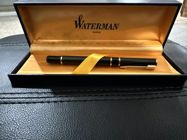 Waterman Fountain Pen Grey/Black Marble With Gold Trim