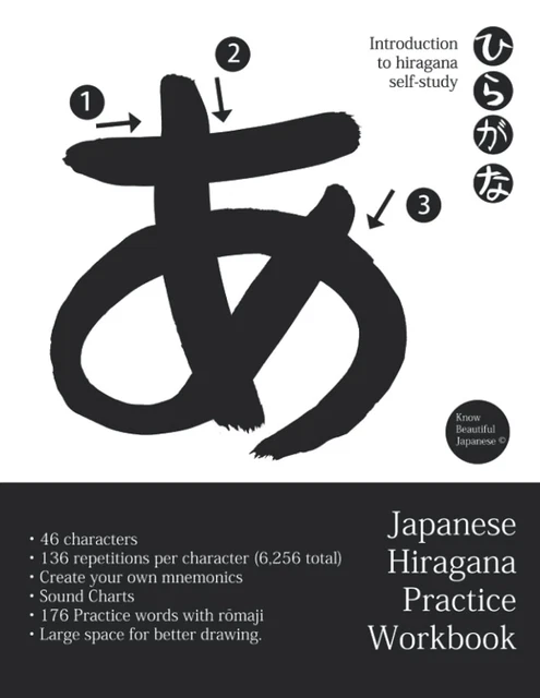 Japanese Hiragana Practice Workbook Learn Hiragana Workbook For Self