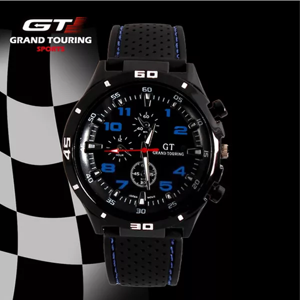 POLSO OROLOGIO UOMO ANALOGICO DA GT SPORTIVO IN ACCIAIO, NUOVO VARI MODELLI ps