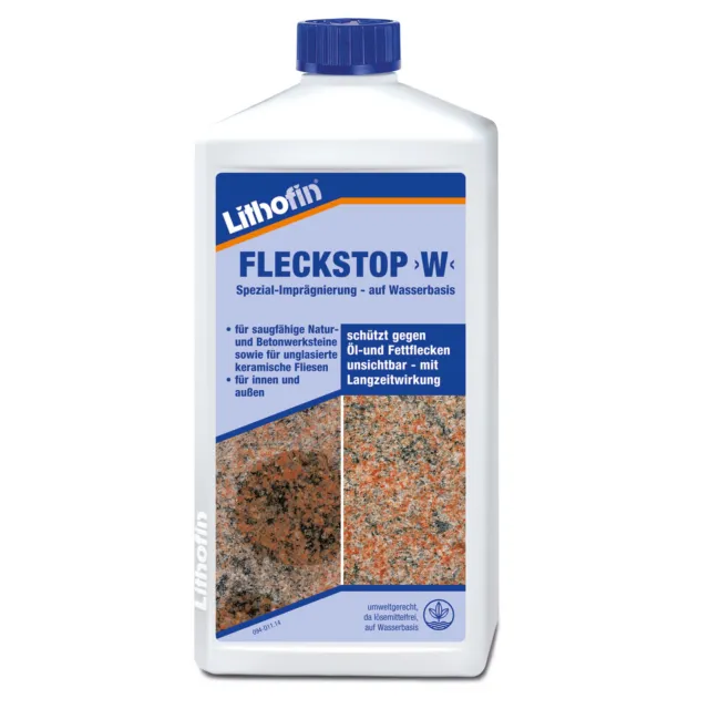 Lithofin Fleckstop W Wassergelöste Spezialimprägnierung 1 Liter