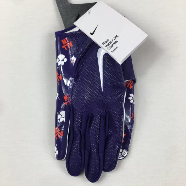 Nike NCAA LSU Tigers Vapor Jet Purple Gold Football Gloves Adult Sz Medium  RARE!