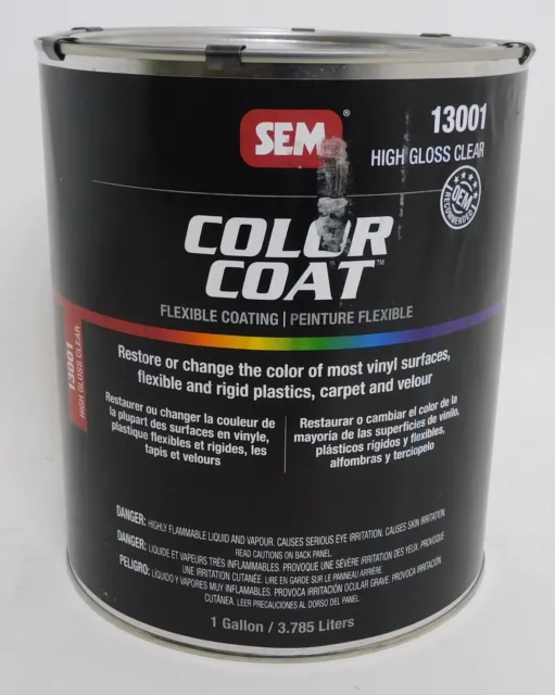 NEW-High Gloss Clear Flexible Coating Mixing System SEM Color Coat 13001