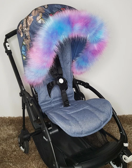 Große Größe Kinderwagenhaube Pelzverkleidung Kinderwagen universal passend über 150 Farben Pelze