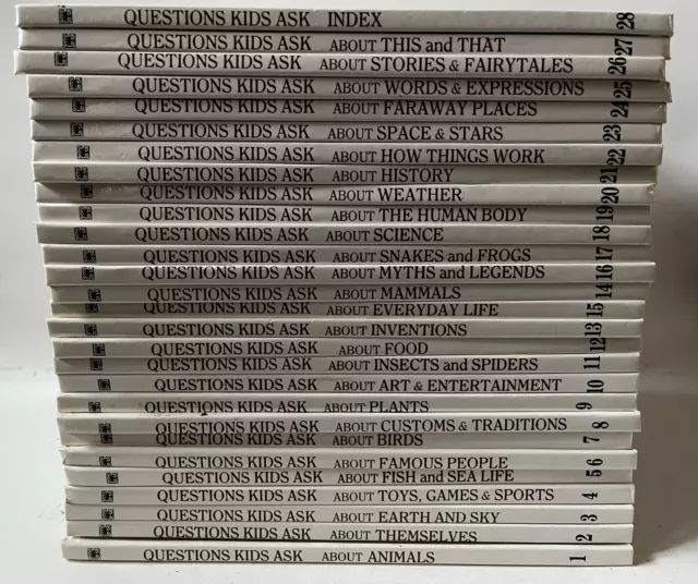 Questions Kids Ask Complete Set 28 Book Lot Hardcover Reference Library