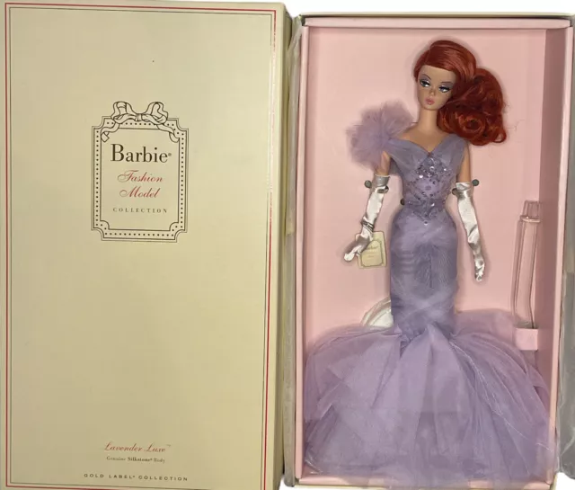 BFMC Silkstone Lavender Luxe Red Haired Barbie Doll With Taffeta Organza Gown