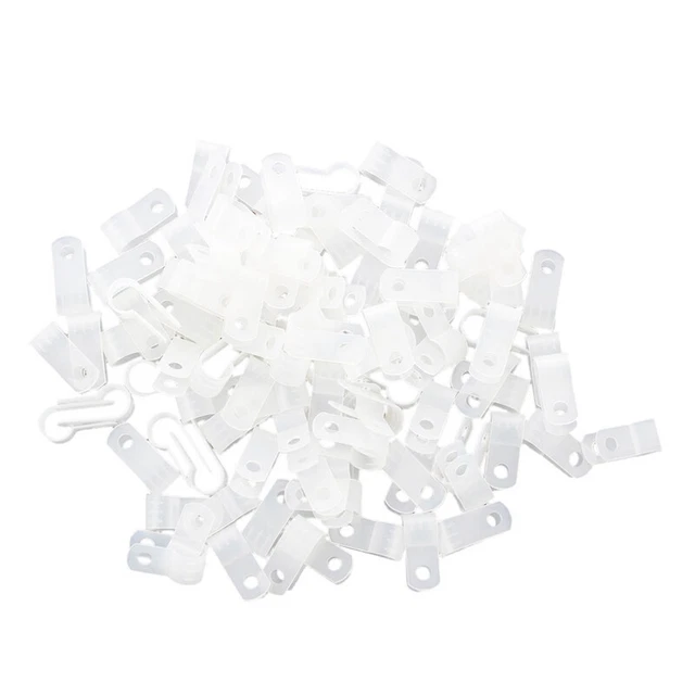 (R) 100 pezzi organizer fascetta per cavi nylon bianco I4E8