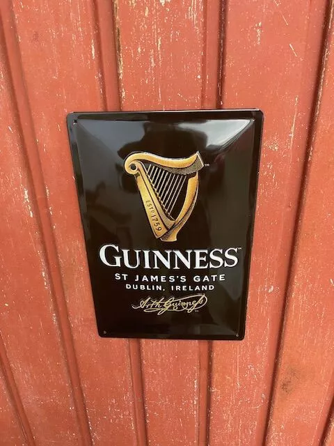 GUINNESS St. James`s Gate.  3D Blechschild  Bier Kneipe  Harfe Vintage