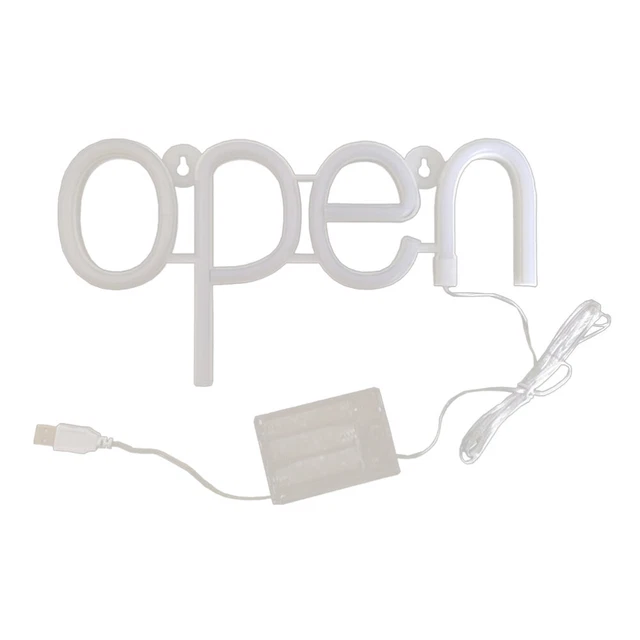 NEON LIGHTS OPEN Sign Battery Powered and Closing Signs Operated Lamp ...