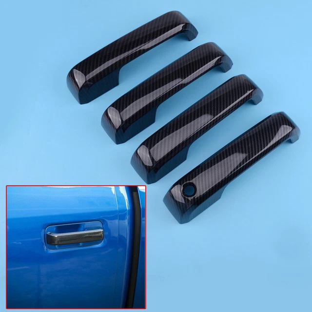 Carbone Fibre ABS Extérieur poignée de porte Couvercle Pour Ford F150 2014-2018
