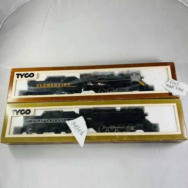 TYCO HO Scale Lot Chattanooga 5 And Clementine 638 Steam Locomotive W/Tenders