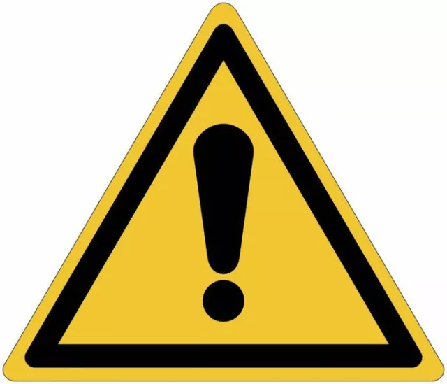 Panneaux adhésifs danger générale ISO 7010 - W001