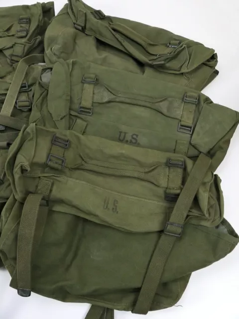 1x US Kampftasche Pack Field Cargo M-1945 leichte Lagerspuren / Verschmutzungen 2