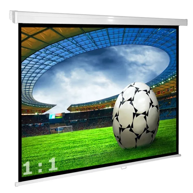 AVLUX Schermo per Proiezione Manuale 180 x 180 cm 1:1- HDTV - 3D - 4K - 8K- VP24