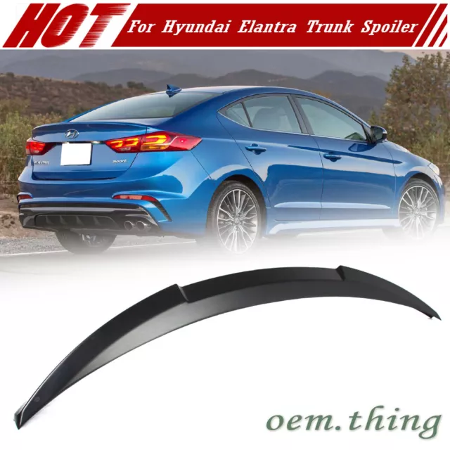 Painted Fit For Hyundai Elantra AD 6th DTO Type Rear Trunk Spoiler Wing 16-18