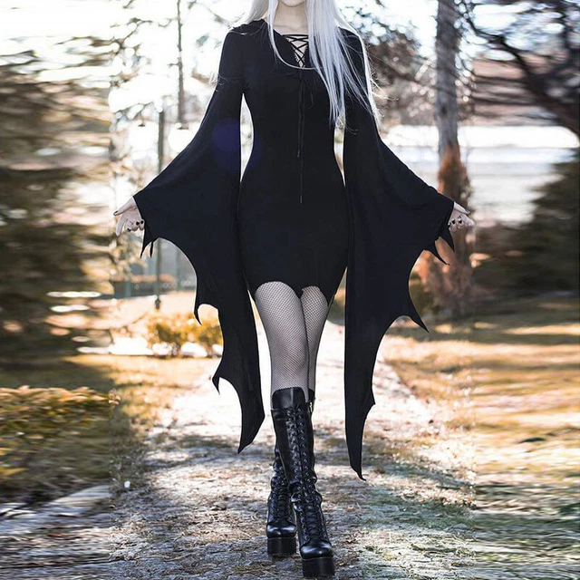 Abito In Costume Di Halloween Per Adulti Classico Costume Da Strega Oscu ☽